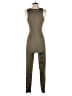 Almost Famous Solid Green Jumpsuit Size M - photo 2