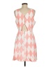 MM Couture 100% Polyester Argyle Orange Cocktail Dress Size L - photo 2