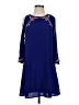 Sugar Lips 100% Polyester Blue 3/4 Sleeve Top Size XS (estimated) - photo 1
