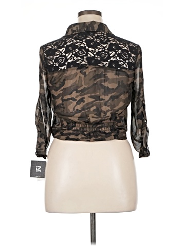 Iz Byer 3/4 Sleeve Button-Down Shirt (view 2)
