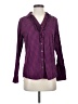 Ruff Hewn Checkered-gingham Purple Long Sleeve Blouse Size S - photo 1