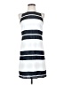 Ann Taylor 100% Polyester Stripes White Casual Dress Size 0 - photo 1