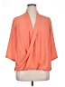 M&S Collection 100% Polyester Orange 3/4 Sleeve Blouse Size UK 18 / US 14 - photo 1