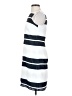 Ann Taylor 100% Polyester Stripes White Casual Dress Size 0 - photo 5