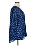 Belle Tweed 100% Polyester Blue 3/4 Sleeve Blouse Size 1X - photo 4