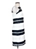 Ann Taylor 100% Polyester Stripes White Casual Dress Size 0 - photo 4