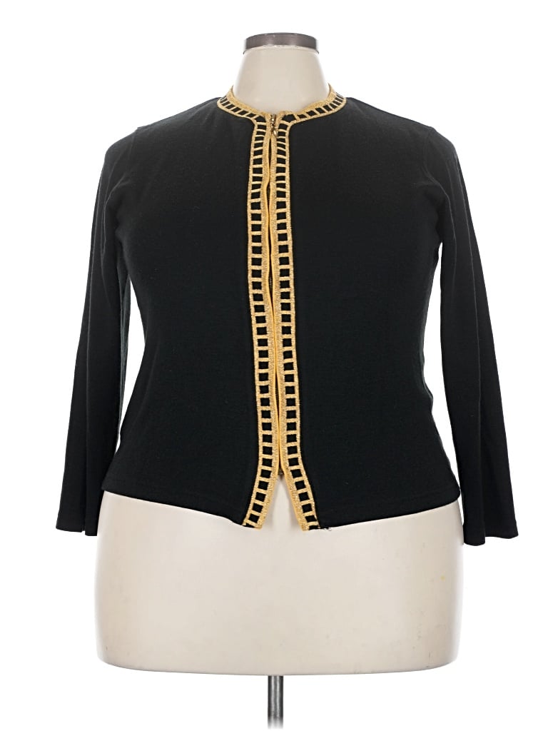 Pre-owned Cathy Daniels Cardigan Sweater In Black