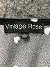 Vintage Rose Hearts Black Short Sleeve Blouse Size L - photo 7