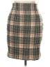 Bill Blass 100% Wool Plaid Tan Wool Skirt Size 10 - photo 1