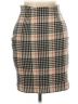 Bill Blass 100% Wool Plaid Tan Wool Skirt Size 10 - photo 2
