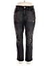 Inc Denim Hearts Black Jeans Size 14 - photo 1
