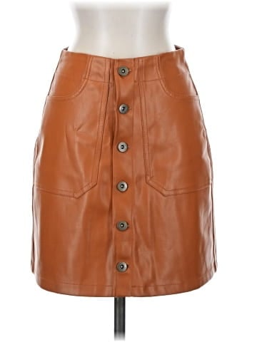Jessica Simpson Faux Leather Skirt (view 1)