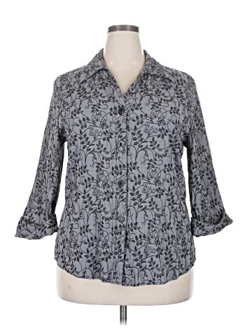 DressBarn 3/4 Sleeve Button-Down Shirt (view 1)