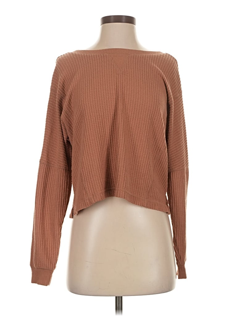 Pre-owned Aéropostale Long Sleeve T-shirt In Brown