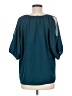 Express 100% Polyester Teal 3/4 Sleeve Blouse Size M - photo 2