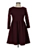 Kling Solid Burgundy Casual Dress Size S - photo 1