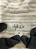 Style&Co 100% Rayon Stripes Ivory Long Sleeve Button-Down Shirt Size M - photo 4