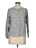 Madewell Houndstooth Silver Long Sleeve Blouse Size M - photo 1