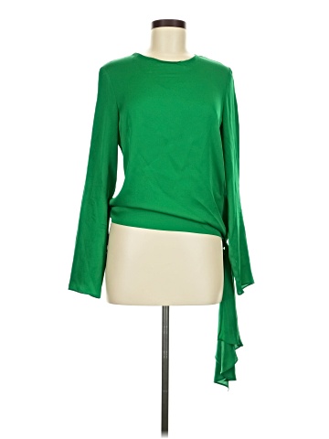 Milly Long Sleeve Silk Top (view 1)