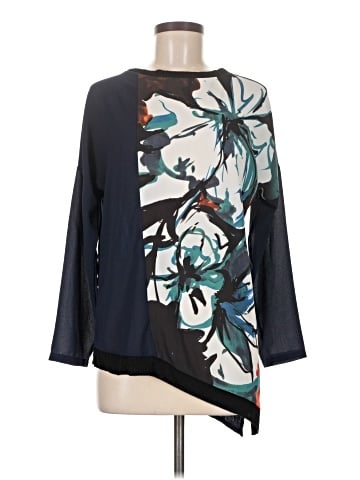 Zara W&B Collection Long Sleeve Blouse (view 1)