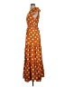 Shein 100% Polyester Polka Dots Orange Casual Dress Size 4 - photo 5