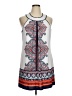 Trixxi Graphic White Casual Dress Size XL - photo 1