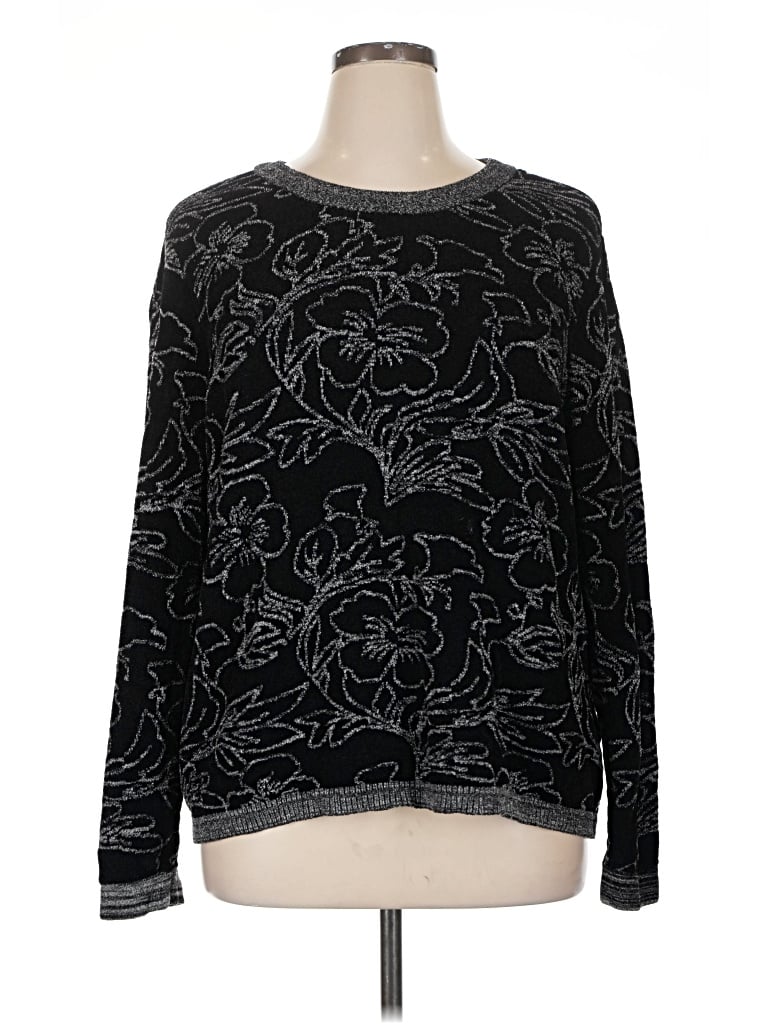 Pre-owned Tribal Pullover Sweater In Black