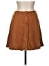 Miami Solid Brown Casual Skirt Size M - photo 1