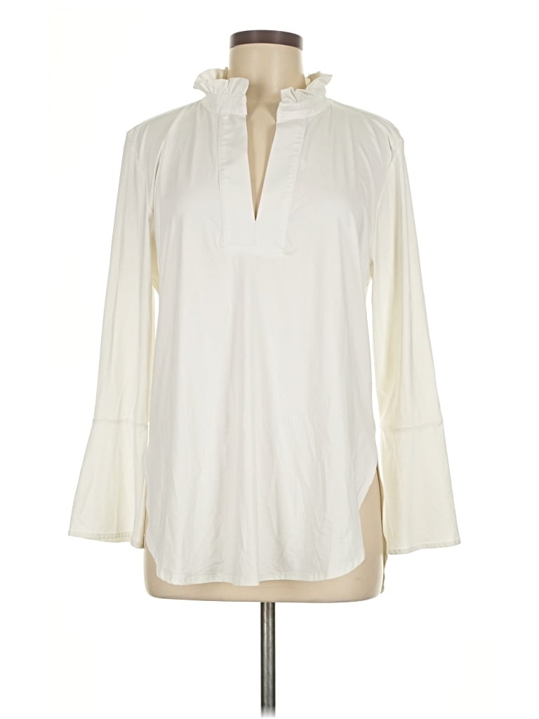 Pre-owned Dudley Stephens 3/4 Sleeve Blouse In White