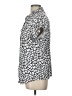 BCBGMAXAZRIA Animal Print Silver White Short Sleeve Blouse Size L - photo 5