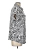 BCBGMAXAZRIA Animal Print Silver White Short Sleeve Blouse Size L - photo 4
