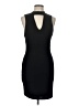 Soprano Solid Black Cocktail Dress Size L - photo 1
