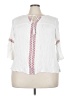 Avenue 100% Rayon White 3/4 Sleeve Blouse Size 22 - 24 Plus - photo 1