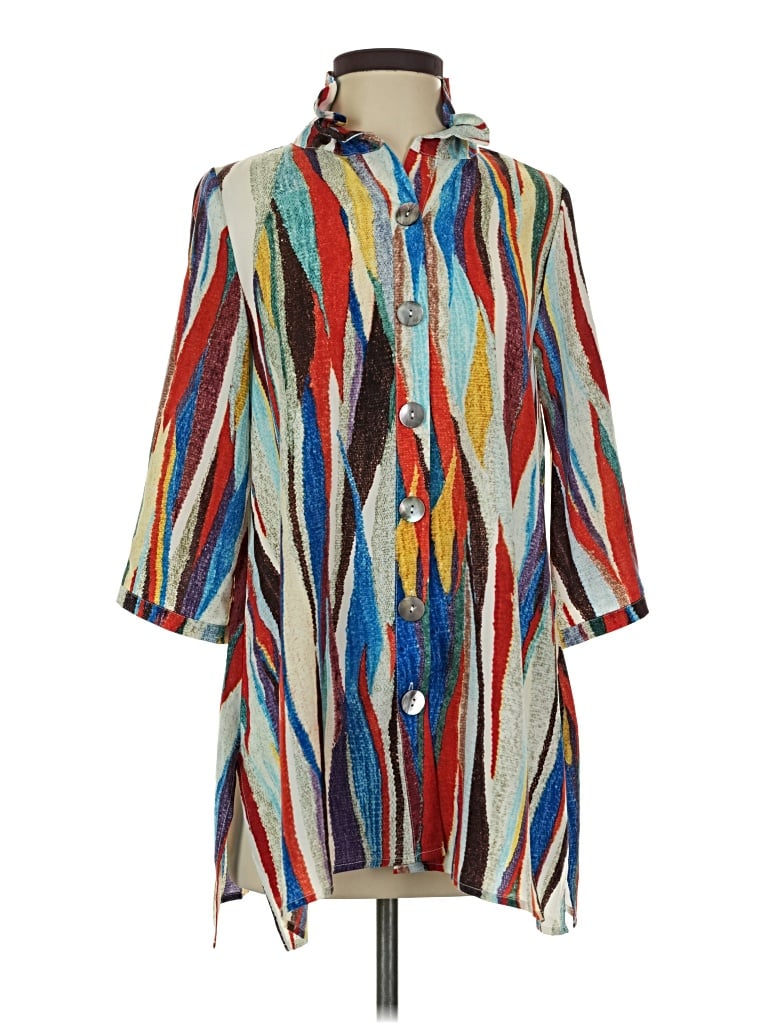 Pre-owned Lior Paris 3/4 Sleeve Blouse In Blue