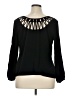 Thalia Sodi 100% Polyester Black Long Sleeve Blouse Size XL - photo 2