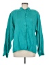 Together 100% Rayon Teal Long Sleeve Button-Down Shirt Size M - photo 1