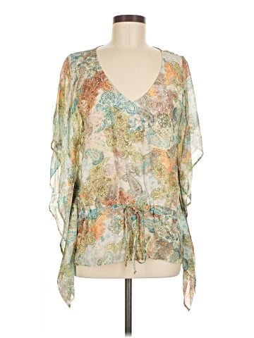 Lavender Brown 3/4 Sleeve Blouse (view 1)