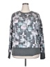 Tahari Print Gray Sweatshirt Size 2X - photo 1