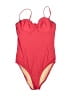 J.Crew Color Block Red One Piece Swimsuit Size 6 - photo 1