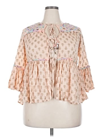 Blue Pearl 3/4 Sleeve Blouse (view 1)