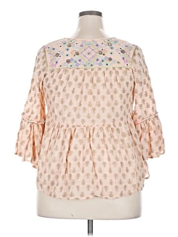 Blue Pearl 3/4 Sleeve Blouse (view 2)