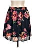 Buttons 100% Polyester Floral Black Casual Skirt Size L - photo 2