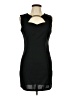 Chocolate Solid Black Cocktail Dress Size L - photo 1