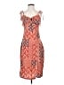 Shein 100% Polyester Paisley Orange Cocktail Dress Size S - photo 1