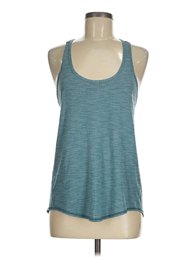 Pre-owned Lululemon Athletica Tank Top Teal Halter Neckline Tops In Blue