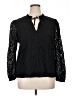 Halogen Black Long Sleeve Blouse Size XL - photo 1