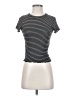 Olivia Rae Stripes Black Short Sleeve Turtleneck Size XS - photo 1