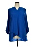 Susan Graver Blue 3/4 Sleeve Blouse Size 14 - photo 1