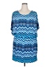 En Focus Studio Chevron-herringbone Blue Casual Dress Size 18 - photo 1
