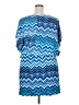 En Focus Studio Chevron-herringbone Blue Casual Dress Size 18 - photo 2